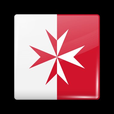 Malta bayrağı. Parlak simgeler