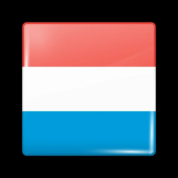 Flagge Luxemburgs. Hochglanz-Symbole — Stockvektor