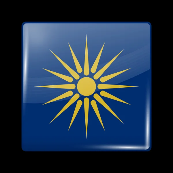 Bandera de Macedonia. Iconos brillantes — Vector de stock