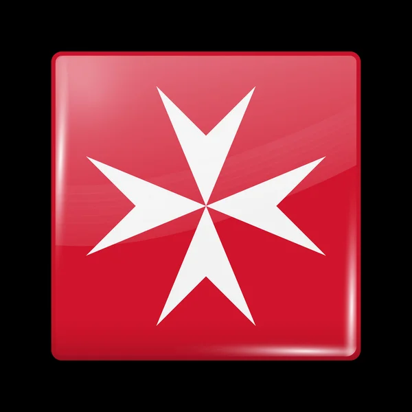 Bandera de Malta. Iconos brillantes — Archivo Imágenes Vectoriales