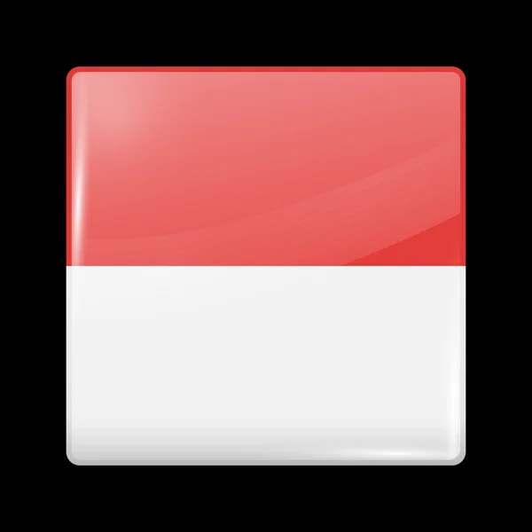 Flag of Monaco. Glossy Icons — Stock Vector