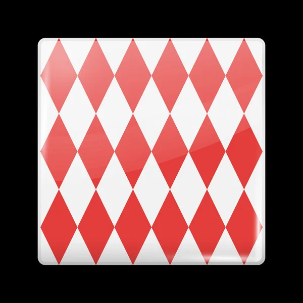 Flagge von Monaco. Hochglanz-Symbole — Stockvektor