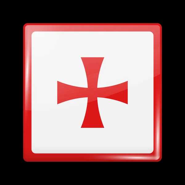 Flagge Montenegros. Hochglanz-Symbole — Stockvektor