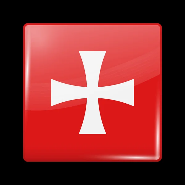 Flagge Montenegros. Hochglanz-Symbole — Stockvektor