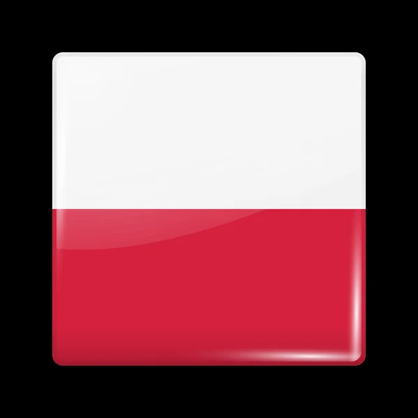 Flag of Poland. Glossy Icons — Stock Vector