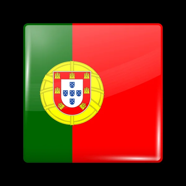 Bandeira de Portugal. Ícones brilhantes — Vetor de Stock