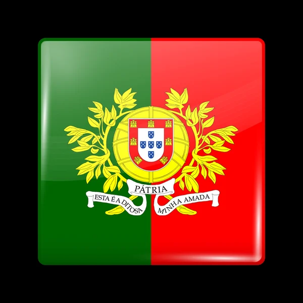 Bandeira de Portugal. Ícones brilhantes — Vetor de Stock