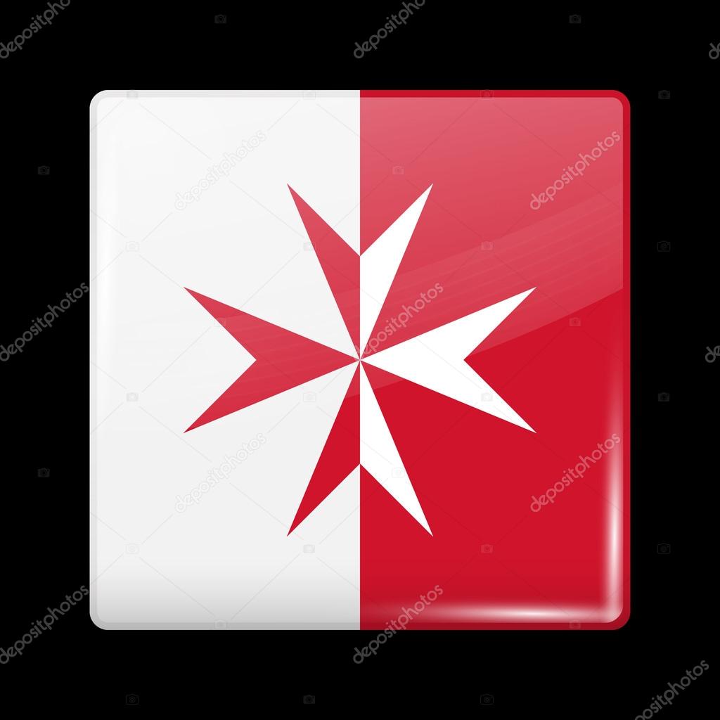 Flag of Malta. Glossy Icons