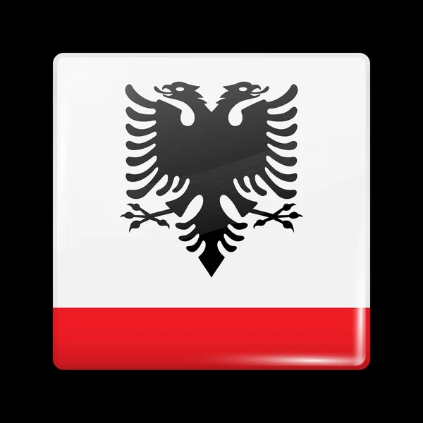 Flag of Albania. Glossy Icons — Stock Vector