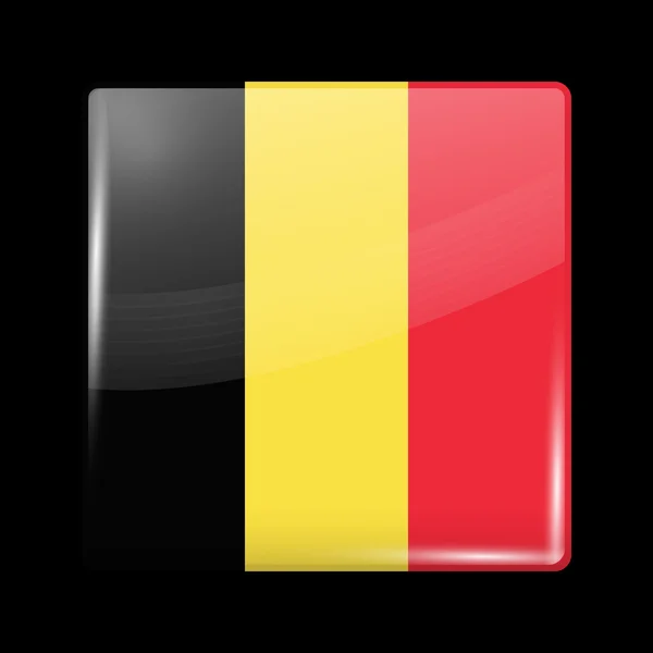 Flagge Belgiens. Hochglanz-Symbole — Stockvektor