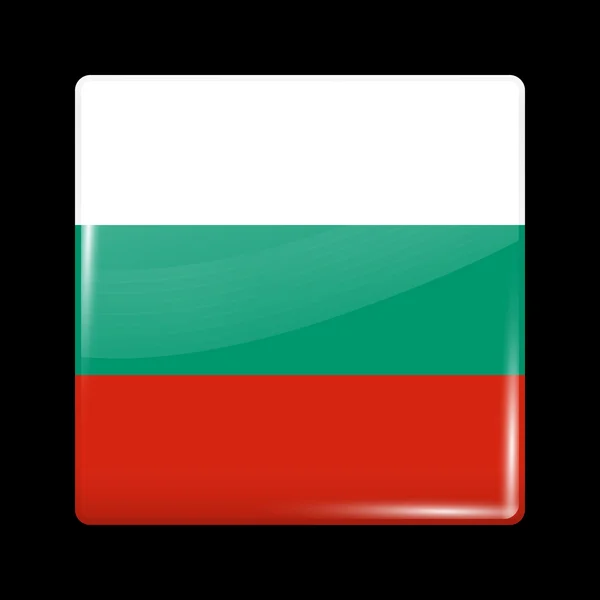 保加利亚的旗帜。有光泽的图标 — 图库矢量图片