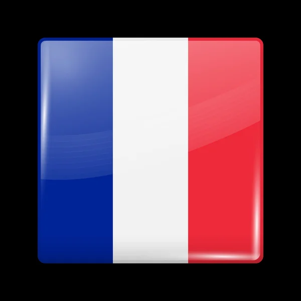 Flag of France. Glossy Icons — Stock Vector