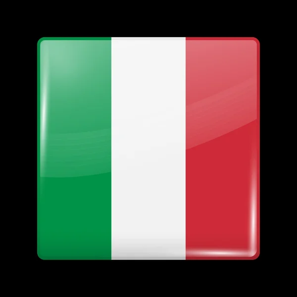 Flag of Italy. Glossy Icons — Stock Vector