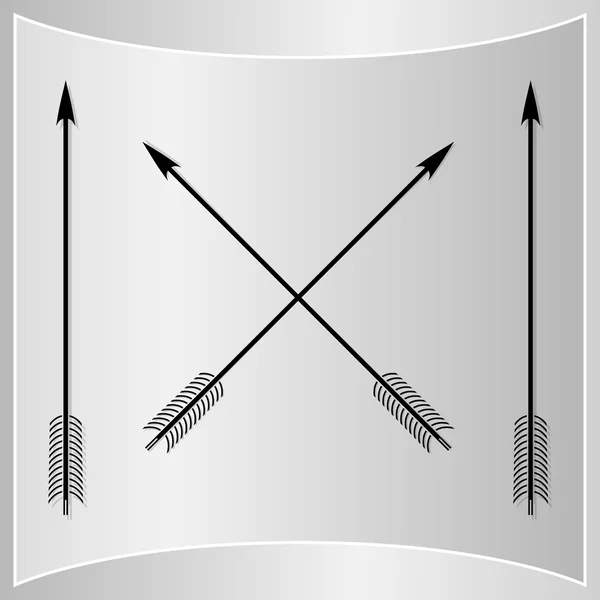 Bow pilar siluett — Stock vektor