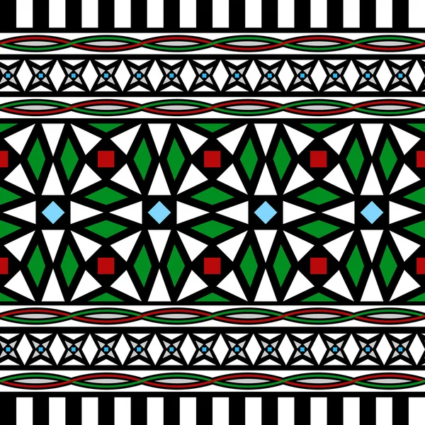 Tribal Seamless Pattern (en inglés). Antecedentes vectoriales étnicos — Vector de stock