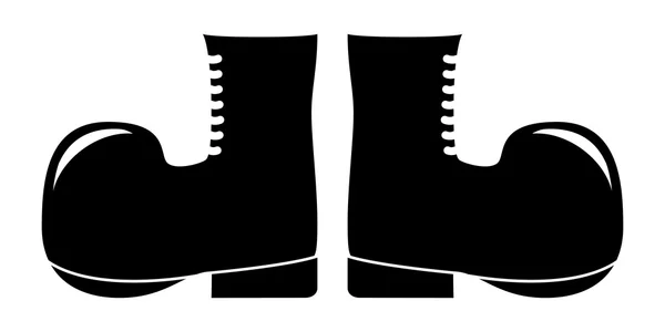 Military Boots Silhouette — Stock Vector