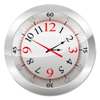 Beyaz bir arka plan üzerinde izole analog saat