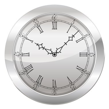 Beyaz bir arka plan üzerinde izole analog saat