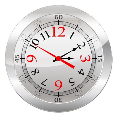 Beyaz bir arka plan üzerinde izole analog saat