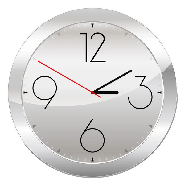 Reloj analógico aislado sobre fondo blanco — Vector de stock