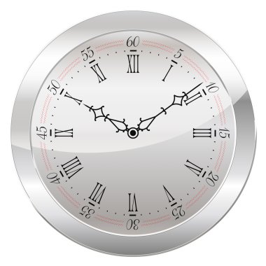 Beyaz bir arka plan üzerinde izole analog saat