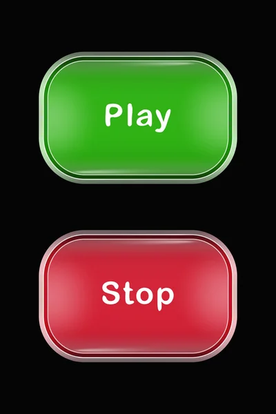 Modern cam oyun Stop düğmeleri — Stok Vektör