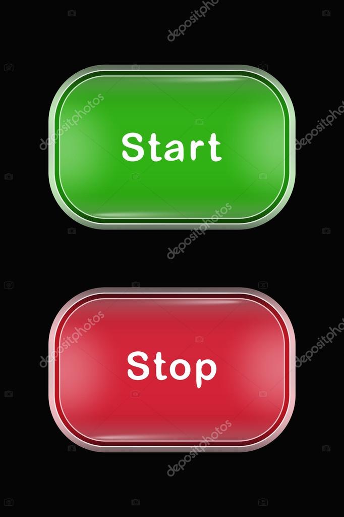 Modern Glass Buttons Start Stop Stock Vector by ©Simeon.VD 79483180
