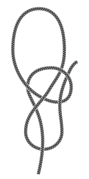 Nó de bowline underhand — Vetor de Stock