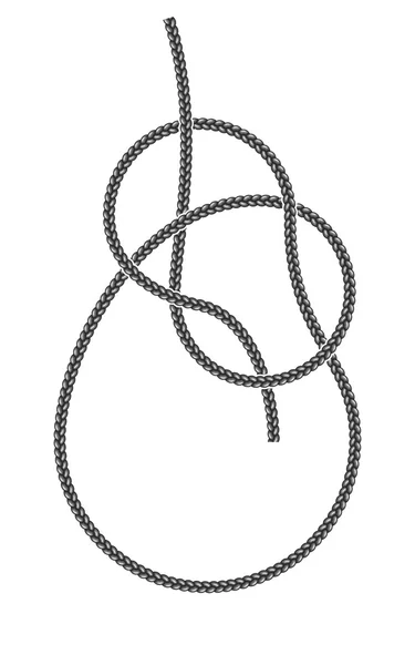 Nó de bowline overhand — Vetor de Stock