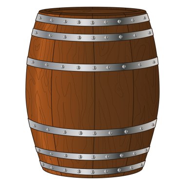 Wooden Barrel Vector clipart