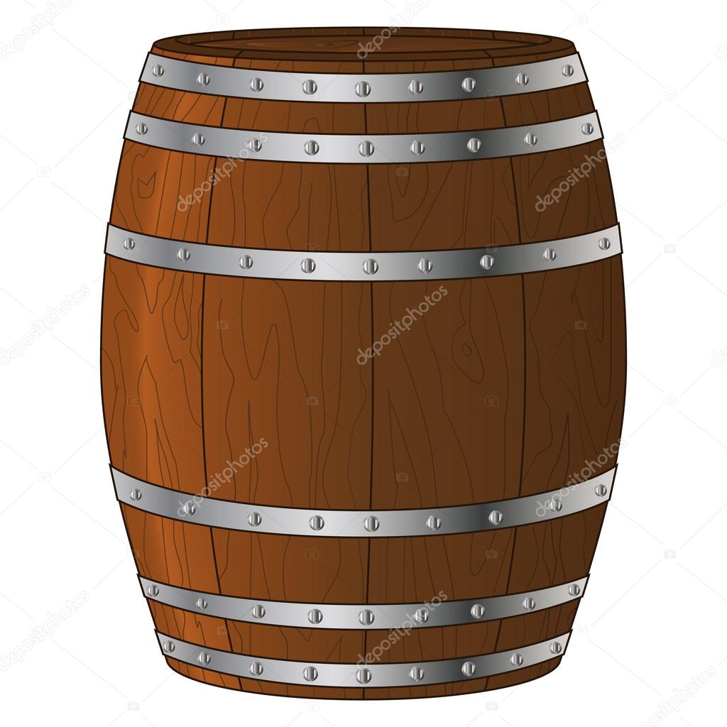 Wooden Barrel Vector