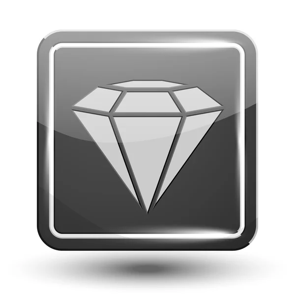 Diamond tér ikon — Stock Vector