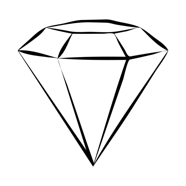 Skech diamante — Vettoriale Stock