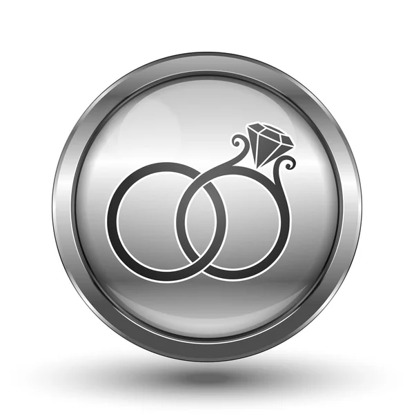 Snubní prsteny kroužek ikona — Stockový vektor