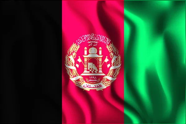 Flagge Afghanistans. Ikone rechteckiger Form — Stockvektor