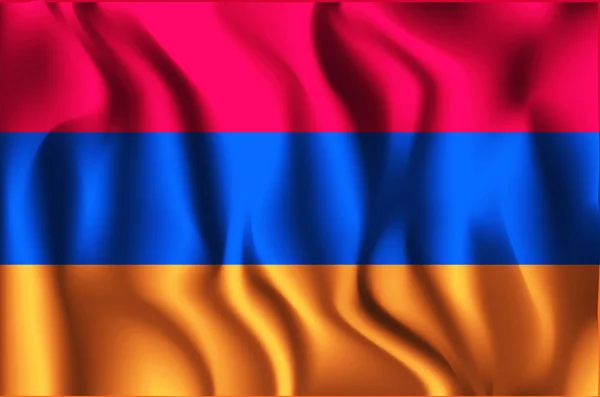 Σημαία της Αρμενίας. Ορθογώνιο σχήμα εικονίδιο — Διανυσματικό Αρχείο