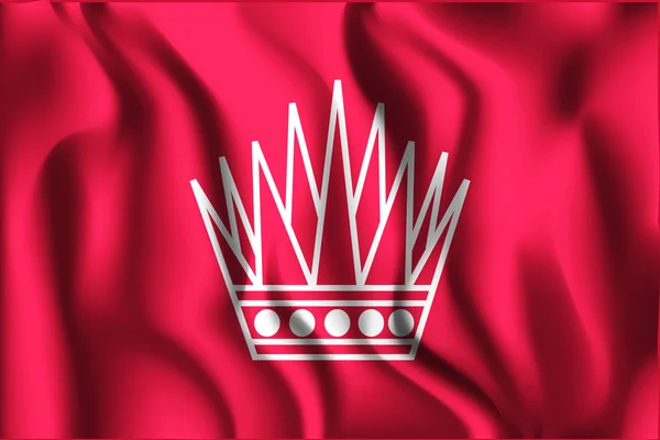 Variant Flag of Bahrain. Rectangular Shape Icon — 스톡 벡터