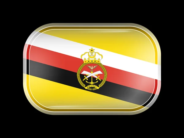 Enseigne de l'armée du Brunei. Forme rectangulaire avec coins arrondis — Image vectorielle