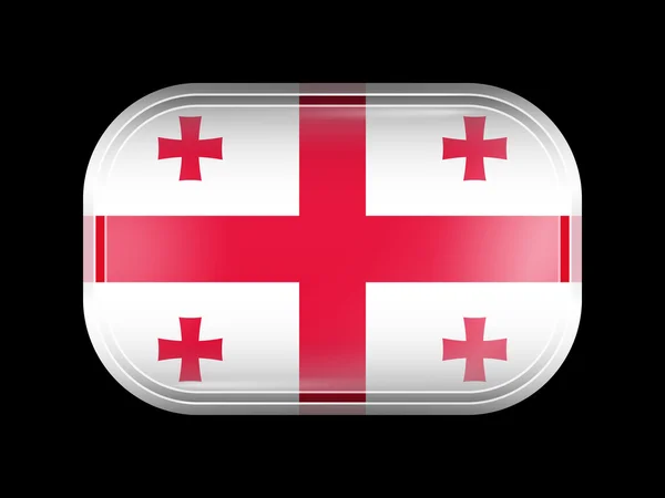 ジョージアの旗。角の丸い長方形の形 — ストックベクタ