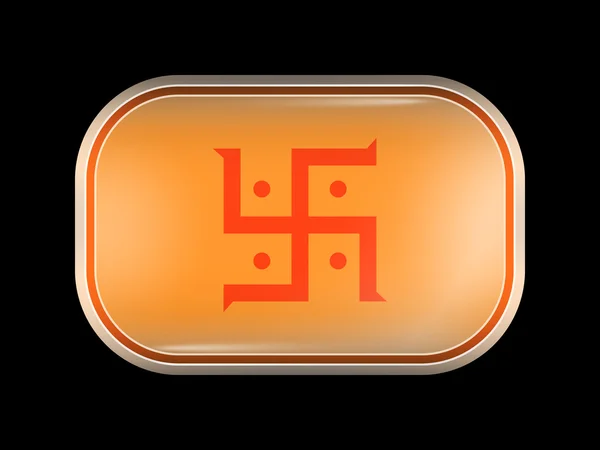 Hindistan Jain varyant bayrak. Köşeleri yuvarlatılmış dikdörtgen şeklinde — Stok Vektör
