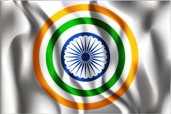 India Variant vlag. Rechthoekige vorm pictogram — Stockvector