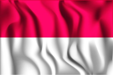 Flag of Indonesia. Rectangular Shape Icon