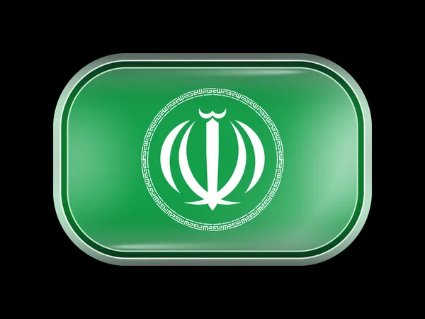 Iran Variant Emblems. Rectangular Shape with Rounded Corners — Stok Vektör