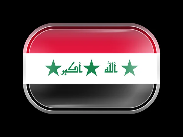 Old Version of Flag of Iraq. Forma rectangular con Maíz Redondeado — Vector de stock