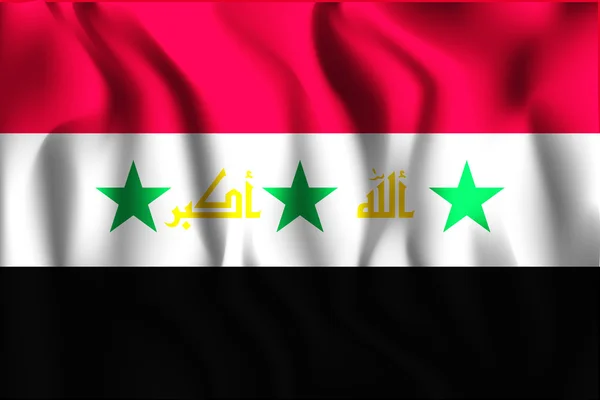 Navrhovaná vlajka Iráku. Obdélníkový tvar ikona — Stockový vektor