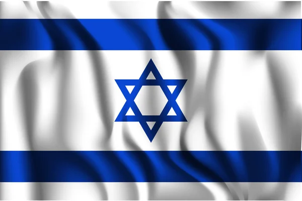 Bandeira de Israel. Ícone de forma retangular —  Vetores de Stock