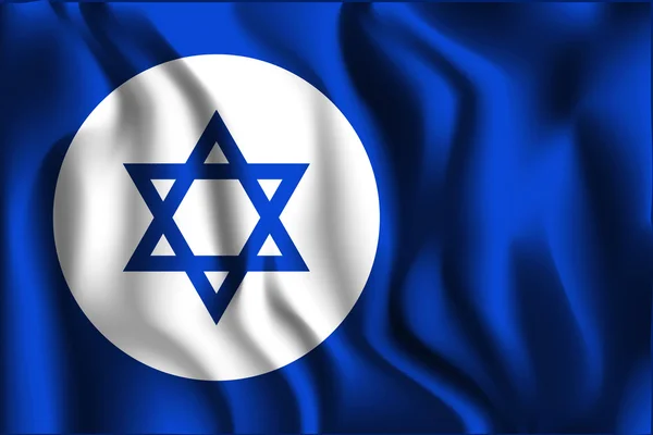 Разновидность флага Израиля. Икона прямоугольной формы — стоковый вектор