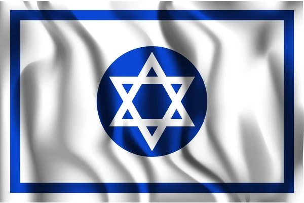 Bandera variante de Israel. Icono de forma rectangular — Vector de stock