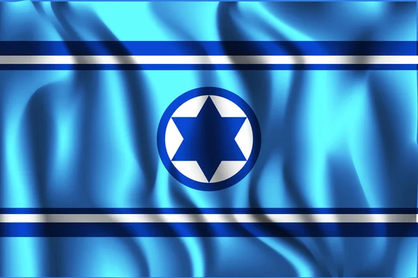 Izrael Variant zászló. Téglalap alakú ikon — Stock Vector