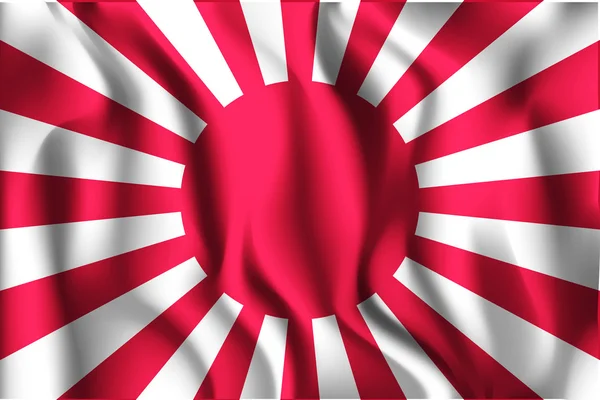 Flagge Japans. Ikone rechteckiger Form — Stockvektor